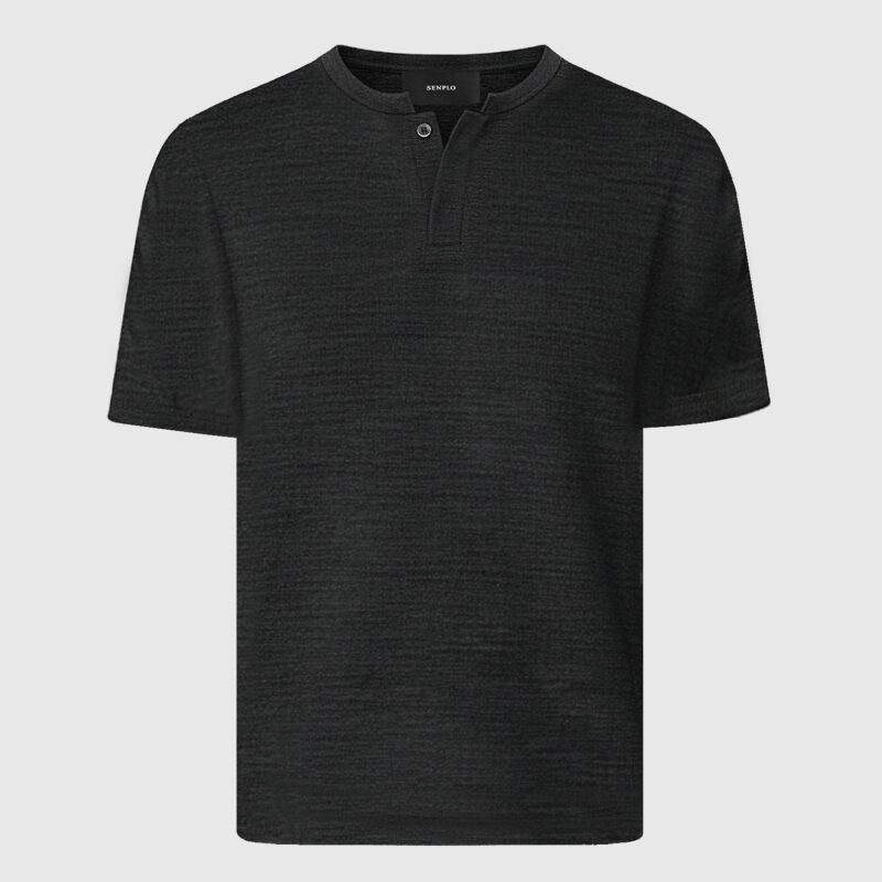 Camiseta Henley Tear Preta