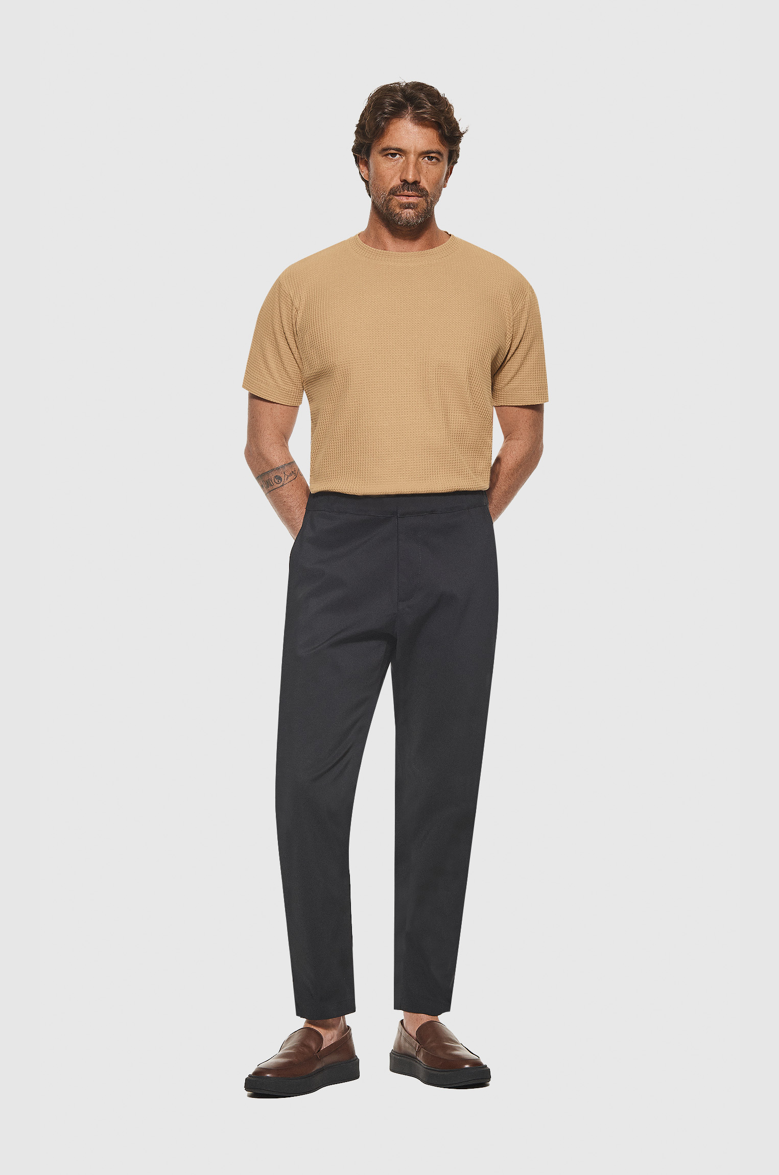 Calça Chino Masculina Alfaiataria - Sarja Com Elastano