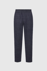 Calça Alfaiataria Jogger Padrão Azul Marinho - 42