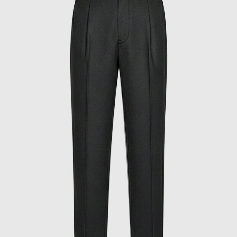 Calça Alfaiataria Prega Minimalista Preta