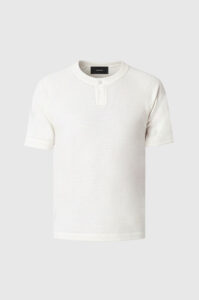 Camiseta Texturizada Henley Off White - P