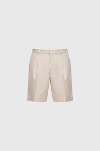 Bermuda Pregas Alfaiataria Bege - 40