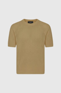 Camiseta Tricô Favo Caramelo - M