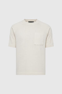 Camiseta Malha Estruturada com Bolso Minimalista - P
