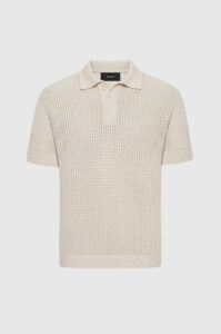 Polo Tricô Desagulhado Fresh Bege - M